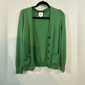 G. Cashmere Silk Green Cardigan XS Made in Italy